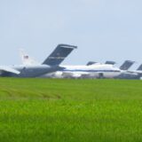 E-4B ナイトウォッチ 73-1676「空中指揮機」が嘉手納基地に飛来