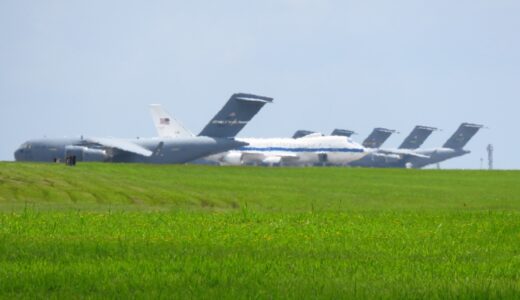 E-4B ナイトウォッチ 73-1676「空中指揮機」が嘉手納基地に飛来